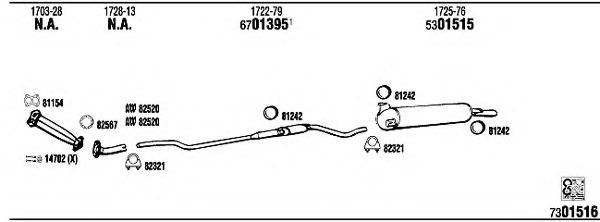 FONOS PE30508 Exhaust System